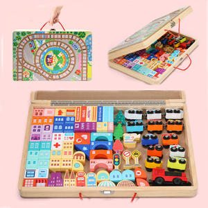 Ensemble de jouets de construction en bois, wagon de chemin de fer, train électrique magnétique, jouets éducatifs pour enfants, collection - Product Image 5