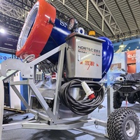 Machine à neige 380V, vente directe usine, poids 860kg, semi-automatique, pour stations de ski, parcs d'attractions, sites touristiques, canon à neige