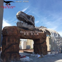 Portail d'entrée en fibre de verre pour parc à thème, décoration de parc d'attractions, dinosaures animatroniques, parc d'aventure, centre commercial, intérieur/extérieur