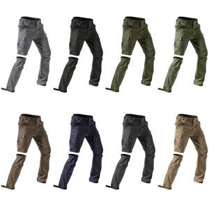사용자 정의 야외 남자의 블랙 카키 컨버터블 분리형 6 포켓 통기성 지퍼 오프 방수 캐주얼화물 바지 남성 - Product Image 3