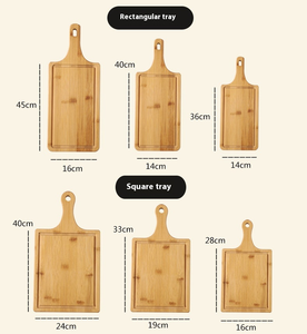 Thân Thiện Với Môi Rắn Gỗ Tre Món Tráng Miệng Bánh Mì Bánh Pizza Tấm Khay Phục Vụ Hội Đồng Quản Trị Trái Cây Cắt Board Với Bồn Rửa Hai Mặt - Product Image 2