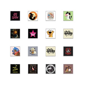 Set de Pins Esmaltados Cuadrados Mixtos con Gráficos de Personajes de Anime y Dibujos Animados, Broche de Aleación de Zinc para Decoración de Mochilas, Chaquetas, Sombreros y Solapas - Product Image 2