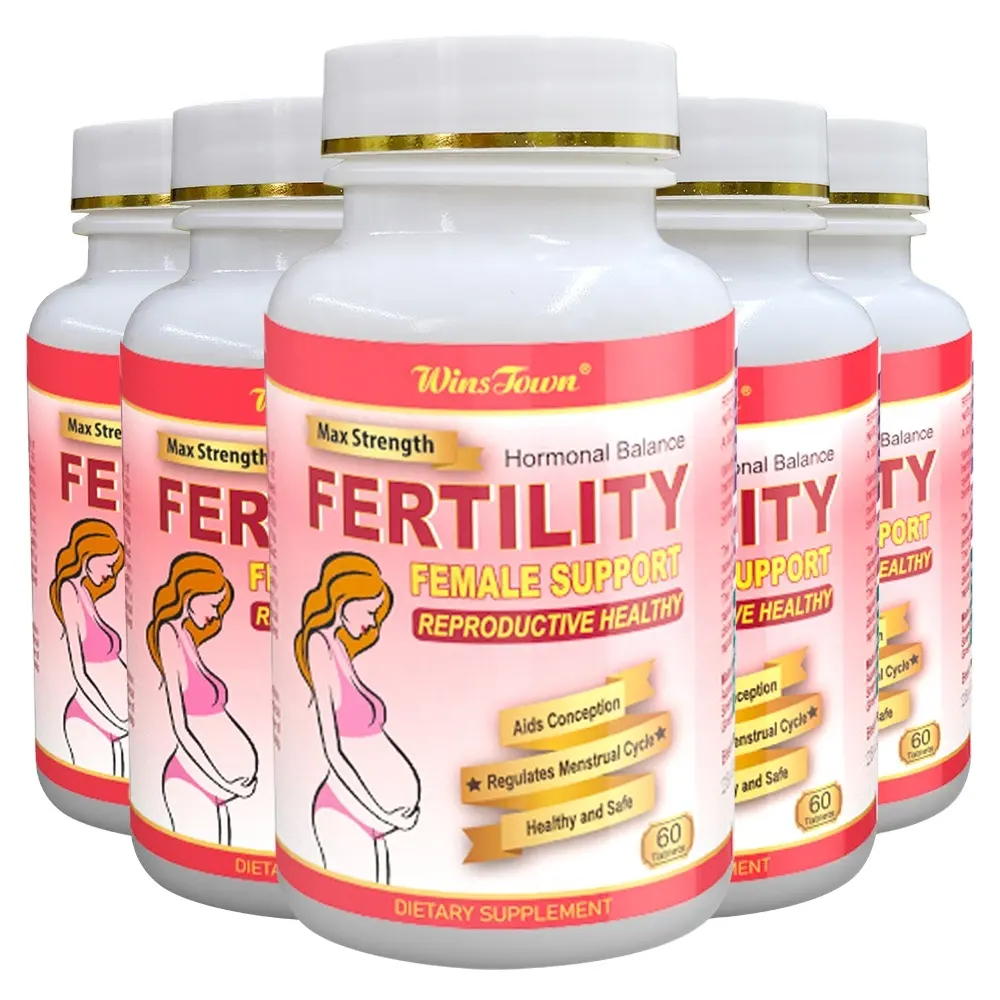 Winstown fêmea fertilidade tablet equilíbrio hormonal apoio reprodutiva mulher pílulas saudáveis para o bebê comprimidos