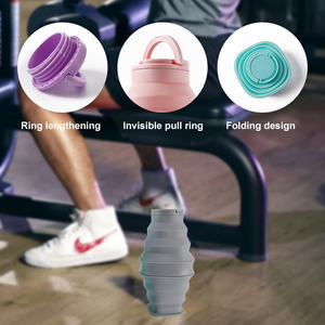 Taza de agua plegable de silicona de 600 ml, de gran capacidad, duradera, ligera y ecológica, para senderismo y deportes al aire libre. - Product Image 2