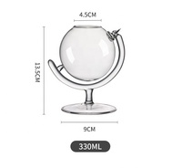 Tasse en verre à cocktail créative en forme de globe gobelet transparent tasse à Martini de qualité alimentaire verre à cocktail rond Globe Whisky pour Bar Party