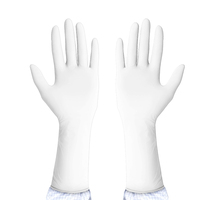 Gants en nitrile blancs durables CAMCLEAN GN3 de 12 pouces, classe 100, classe 1000, pour salle blanche industrielle et laboratoire