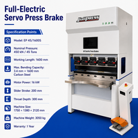 Prensa Plegadora CNC Servoeléctrica de 45T y 1600mm sin Aceite para Plegado de Chapa Metálica de Precisión