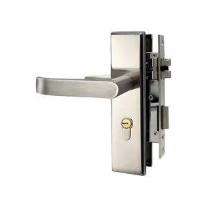 Set di serrature per porte in acciaio inossidabile con finitura satinata di sicurezza per interni ed esterni della famiglia dell'appartamento dell'hotel