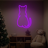 Luz LED decorativa de PVC con letrero de conejo de neón azul personalizable para niños IP67 Aplicación DE PAISAJE