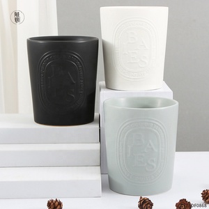 Commercio all'ingrosso personalizzato logo opache <span class=keywords><strong>candele</strong></span> navi Nordic goffrato di lusso grande vuoto <span class=keywords><strong>in</strong></span> <span class=keywords><strong>ceramica</strong></span> cero barattolo <span class=keywords><strong>per</strong></span> la realizzazione di <span class=keywords><strong>candele</strong></span> - Product Image 6