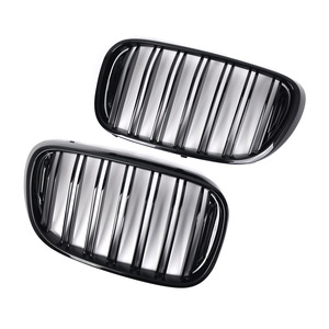 Rejilla de entrada de aire frontal de doble línea en negro brillante para BMW Serie 7 G11 G12, para actualización de parachoques. - Product Image 4