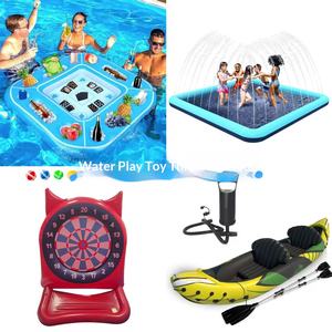 Piscina Inflable para Tomar el Sol con Sombrilla, <span class=keywords><strong>Cama</strong></span> Flotante <span class=keywords><strong>Doble</strong></span>, Piscina para Mascotas, Kayak, Objetivo para Lanzar al Agua - Product Image 4