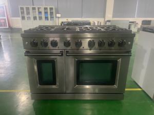 36 pulgadas 5.5 pies cúbicos Estufa de gas de 6 quemadores con horno y parrilla en acero inoxidable y perillas y manijas de aleación de zinc - Product Image 2