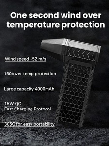 Ventilador Turbo Jet, 130000 RPM, Velocidad del Viento 52 m/s, Mini Soplador de Aire Portátil, para Acampar al Aire Libre, Barbacoa, Soplador Potente, Limpieza de Polvo del Teclado - Product Image 3
