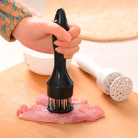 Hâchoir de viande en acier inoxydable, outil de cuisine, 1 pièce, aiguille, outil de barbecue, baguettes de porc, marteau ample