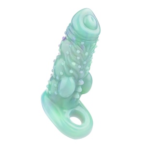 Nouvelle gaine pénienne en silicone souple effet cuir Wolf Braces, jouet sexuel pour homme adulte - Product Image 1