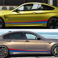 2 pièces autocollants de carrosserie rayés trois couleurs longues rayures en vinyle décalcomanies décoratives pour voitures BMW X2 X3 X4 X5 X6 M2 M3 M4 M5
