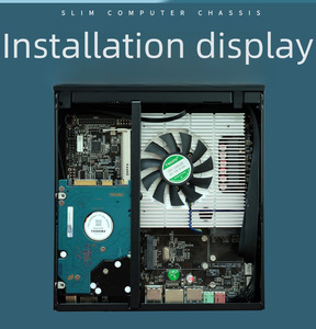 DX01 Thin Half Height Mini Itx Desktop <b>Computer</b> Chassis Supports MINI ITX <b>Motherboard</b> Pc Case - Product Image 4