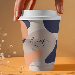 Taza de papel de café con logotipo, diseño personalizado, <span class=keywords><strong>tazas</strong></span> de café biodegradables con tapas, venta al por mayor - Product Image 2