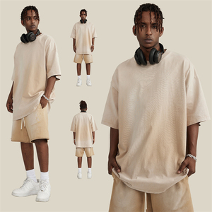 T-shirt Vintage Monkey Wash pour hommes Vente en gros Streetwear personnalisé Lavage à l'acide T-shirt Hip Hop surdimensionné 100% coton vierge - Product Image 2