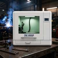 Découpeuse laser de bureau mini haute précision, petite machine de découpe laser à fibre CNC portable avec couvercle fermé pour l'acier inoxydable