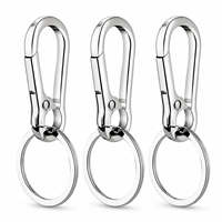 Mousqueton de luxe à ressort avec anneau tournant pour porte-clés, accessoires de connexion pour loisirs créatifs, breloques de sac et cordons.