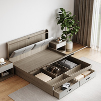 Ensemble de chambre à coucher moderne en bois massif, taille King Size, pour la maison, vente en gros