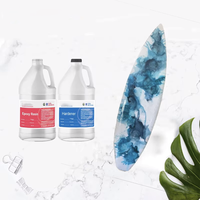 Résine époxy et durcisseur en fibre de carbone imperméables et protecteurs pour revêtement de planche de surf en résine époxy