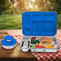 Boîte à lunch bento Aohea de haute qualité en acier inoxydable 304 pour enfants et adultes, idéale pour l'école et le bureau