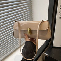 Sac à bandoulière rétro pour femme avec rabat, petit sac à main pour dames avec fermoir doré, vente en gros