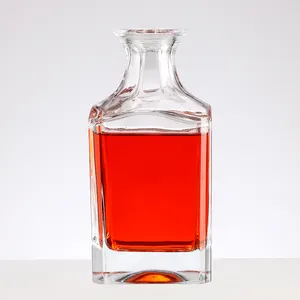 wholesale 250ml square whiskey bottle fruit wine drink beverage glass bottle