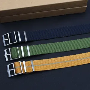 1.2mm Thick Fashion Black Blue Nylon Watch Watch Strap 20mm 22mm Single Pass Fabric Twill Watch Band