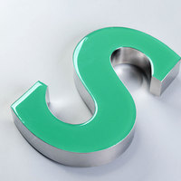 Lettres d'alphabet en acrylique éclairées par l'avant en résine époxy LED pour enseignes commerciales extérieures, logo pour la décoration de l'entreprise