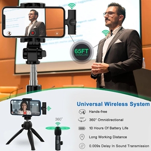 K9 profesional lavaliere Gaming grabación entrevista Vlog solapa inalámbrico Lavalier Mini micrófono para teléfono transmisión en vivo - Product Image 5