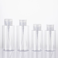 Bouteille PET 500 ml pour démaquillant, dissolvant de vernis à ongles, nettoyant visage, distributeur cosmétique rechargeable avec bouchon pompe et sérigraphie