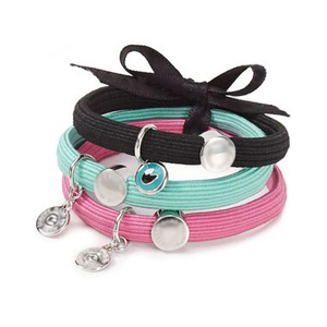 Logo personalizzato Ciondoli Elefante Cuore Banana Charms In Metallo Decorato Legami Elastici Dei Capelli Fasce Per Capelli Legami Dei Capelli Del Braccialetto - Product Image 3