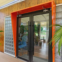Porte d'entrée simple battante en aluminium et verre pour magasin KFC, usage commercial, entrée principale, centre commercial, école, appartement, étanche