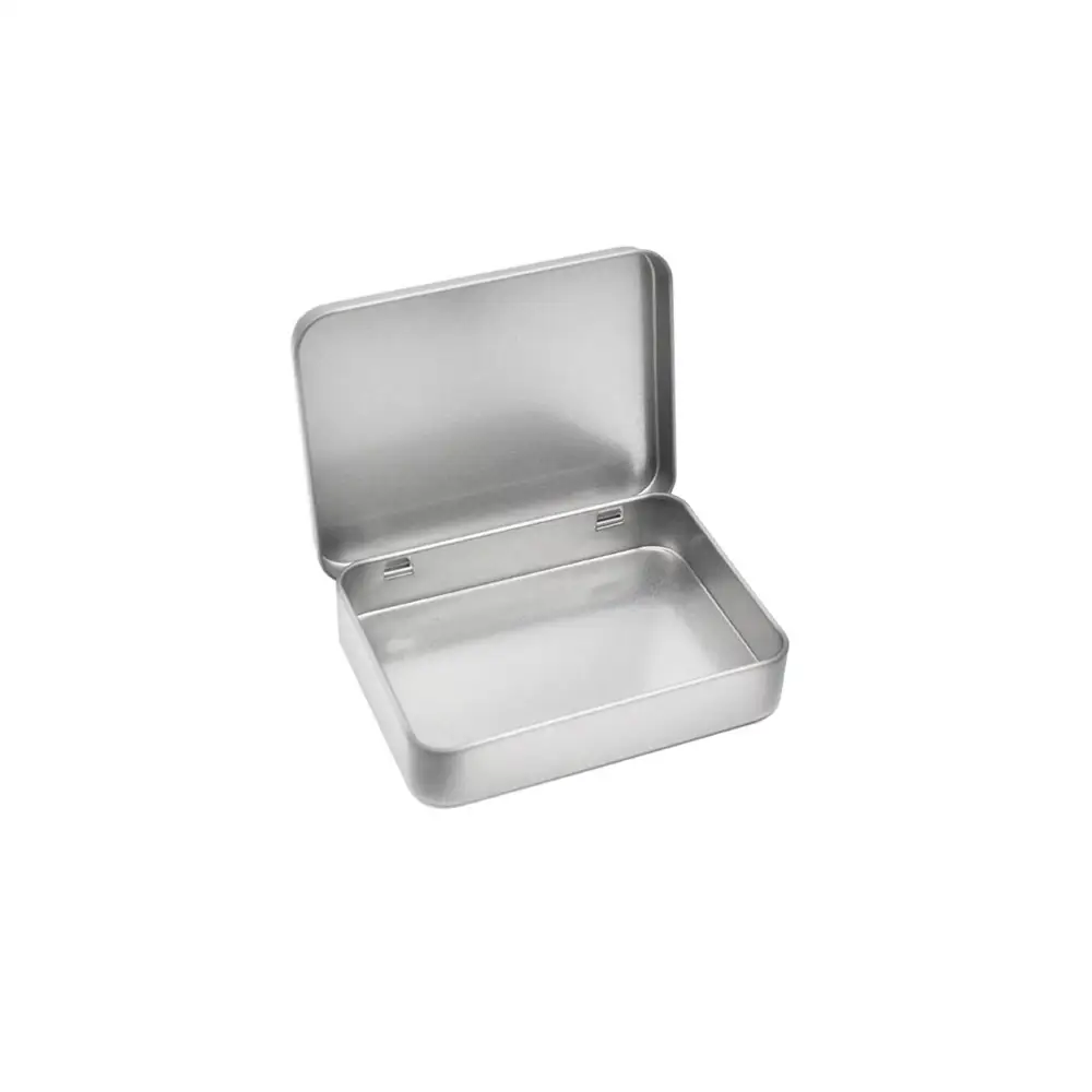 Organizador portátil para el hogar, Kit de primeros auxilios, Kit de supervivencia, almacenamiento de hierbas, pastillas, artesanías, caja de lata Rectangular con Bisagras de Metal