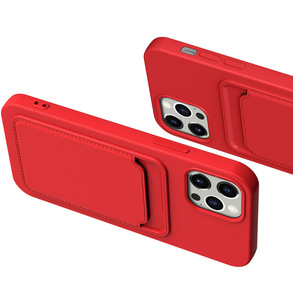 Étui souple pour téléphone portable avec poche pour cartes, finition mate, pour <span class=keywords><strong>iPhone</strong></span> 14 16 11 Plus, <span class=keywords><strong>coque</strong></span> avec poche pour cartes, artisanat spécial, couverture souple en stock - Product Image 3