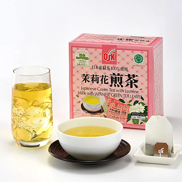 Japanese jasmine flavored green tea tea bag 1.5gx50P made in Japan individually packed daily use tea for hot sale