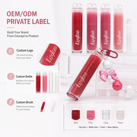 Tube de brillant à lèvres OEM/ODM avec bracelet en forme de nœud, étiquette privée, capuchon double cœur, brillance non collante, logo personnalisé, sérigraphie