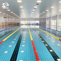 Corde de séparation de voies de natation Water Crown avec disques pour piscine de norme olympique