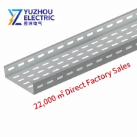 Plateau de câblage perforé ventilé en acier au carbone léger, haute résistance à la corrosion (zinc-aluminium-magnésium), capacité 180 kg
