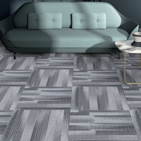 TH200 Serie Designer-Teppichfliesen Grau mit Farbfleckmuster 50x50cm Büro Hotel Bodenbelag