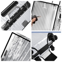 MKW3094 Housse de bagage en PVC imperméable à l'eau à prix d'usine 16 bandes magiques en soie Protecteur de valise et bouclier de voyage à bord noir pour l'aéroport