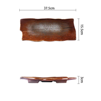 Grande assiette en céramique de style japonais avec motif de bois de chauffage Plat plat carré créatif de forme spéciale pour ensembles de vaisselle Sashimi