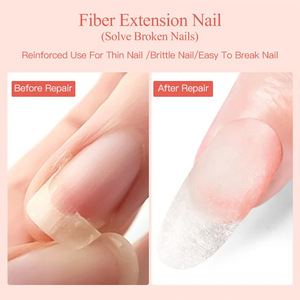 Extension de Fiber Clear Gel Nail Repair Primer Top Model LED Renforceur longue durée Fibres fortes pour bricolage pour les ongles minces cassés - Product Image 4