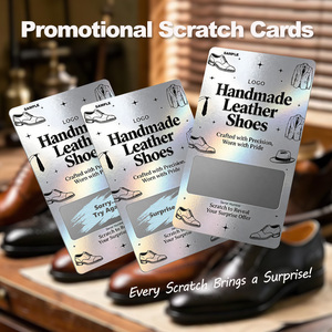 Tarjetas Rasca y Gana con Logotipo Personalizado, Tarjetas Promocionales, <span class=keywords><strong>Cupones</strong></span> de Descuento para Tiendas de Calzado Artesanal, Promoción Comercial - Product Image 4