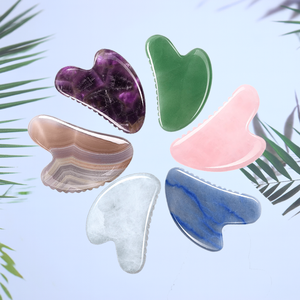 El más nuevo estilo, piedra de Jade de cristal Natural puro, tablero Gua Sha, herramienta de piedras preciosas para masaje Facial antienvejecimiento para el cuidado de la piel - Product Image 6