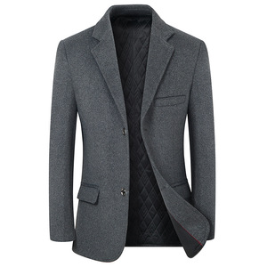 Nouvelle <span class=keywords><strong>veste</strong></span> de costume épaisse pour <span class=keywords><strong>homme</strong></span> 2026, coupe ajustée à un bouton, manteau sport en laine pour l'hiver, <span class=keywords><strong>blazer</strong></span> quotidien pour <span class=keywords><strong>homme</strong></span> d'affaires - Product Image 6